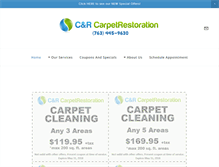 Tablet Screenshot of candrcarpetrestoration.com